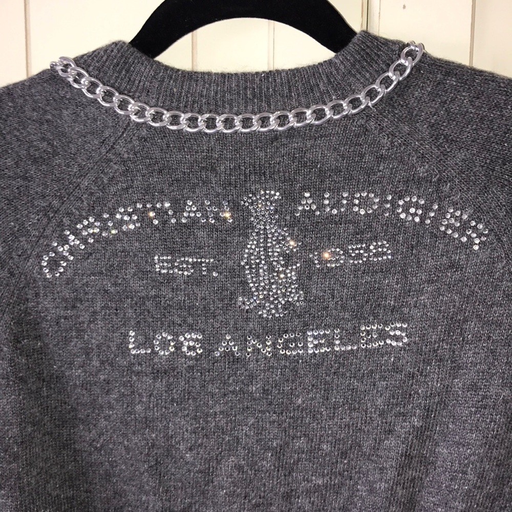 FINAL 💜 NWT Christian Audigier Sweater - Picture 5 of 12